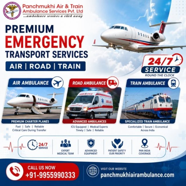 Call Panchmukhi Air and Train Ambulance in Chennai, Which Offers Advanced Medical Tools