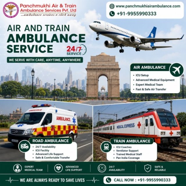 Now Transfer Patients Easily in Delhi with Panchmukhi Air and Train Ambulances