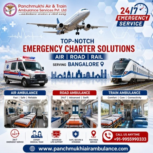 Panchmukhi Air and Train Ambulance Provides Emergency Patient Transfer Services in Bangalore
