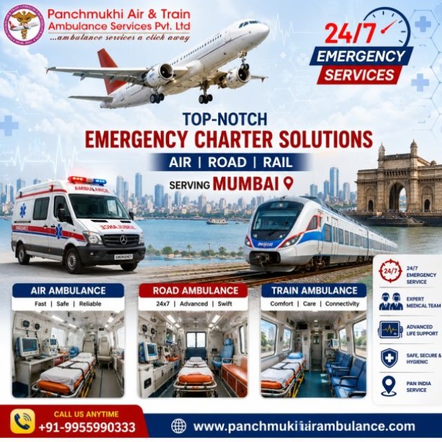 Panchmukhi Air and Train Ambulance in Mumbai Never Stops Providing Care during Transfer