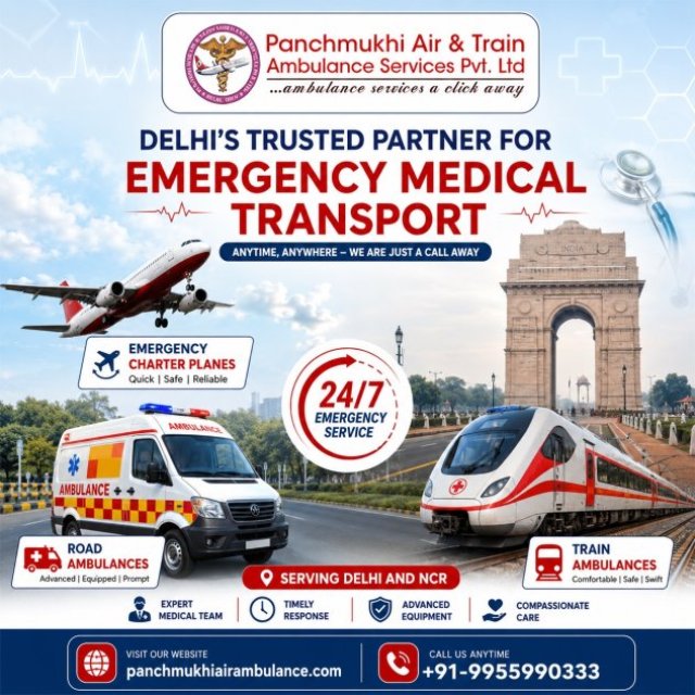 Panchmukhi Hi Tech Air and Train Ambulance in Delhi - Quick Response in Critical Situations
