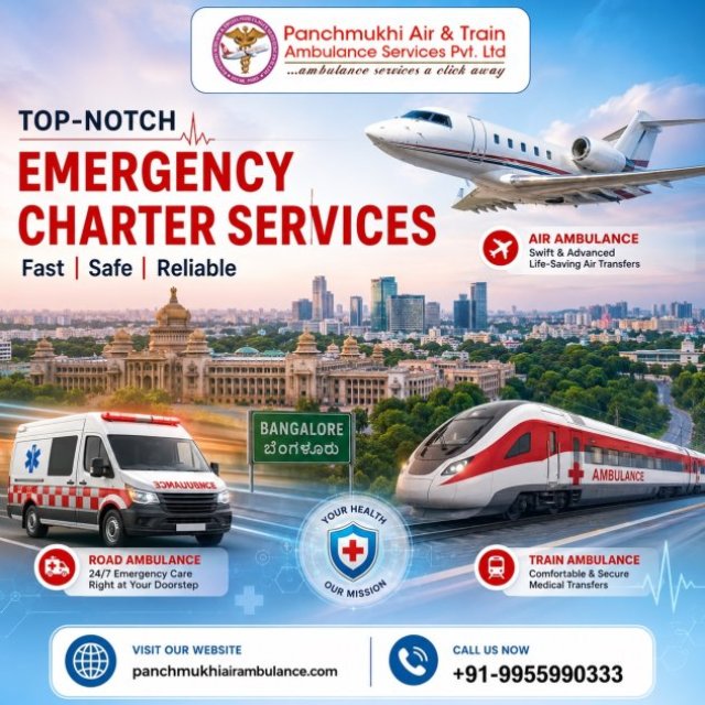 Panchmukhi Air and Train Ambulance in Bangalore Provide a Well-Trained Medical Team