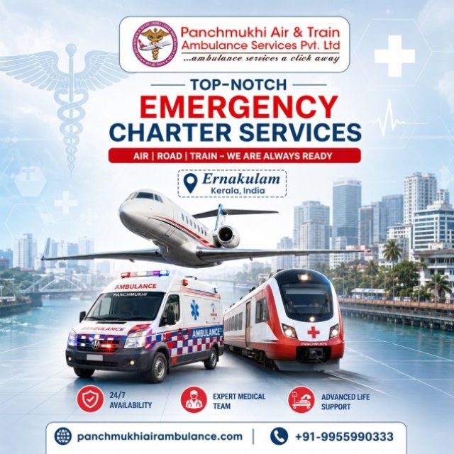The Panchmukhi Air and Train Ambulance in Ernakulam Has A World-Class Support Team during Patient Transfers