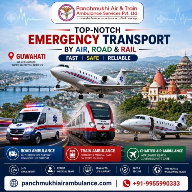 Choose Panchmukhi Air Ambulance in Guwahati for Timely Patient Transfer
