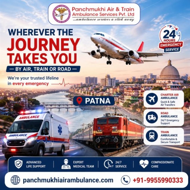 Panchmukhi Air Ambulance from Patna- Fast Medical Evacuation with 24/7 Access