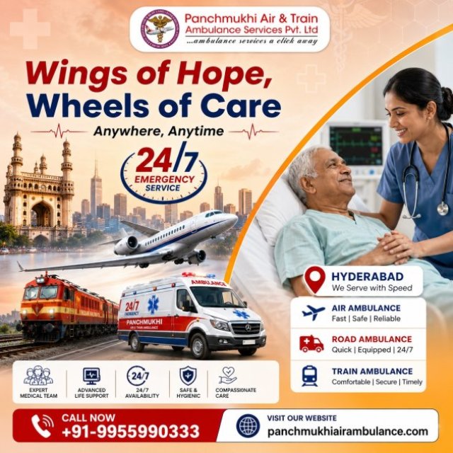 Panchmukhi Air and Train Ambulance in Hyderabad- Nationwide Medical Transfer