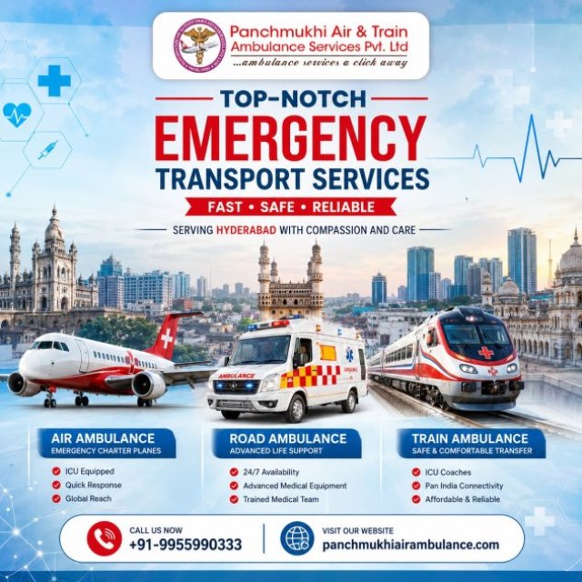 Panchmukhi Hi Tech Air Ambulance in Hyderabad- 24/7 Emergency Assistance