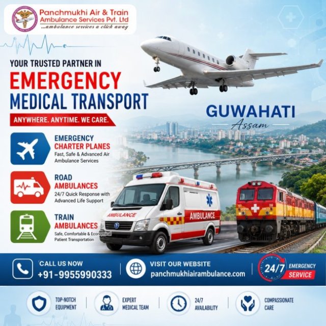 Panchmukhi Affordable Air Ambulance in Guwahati - Experienced Medical Team Available For Care and Treatment