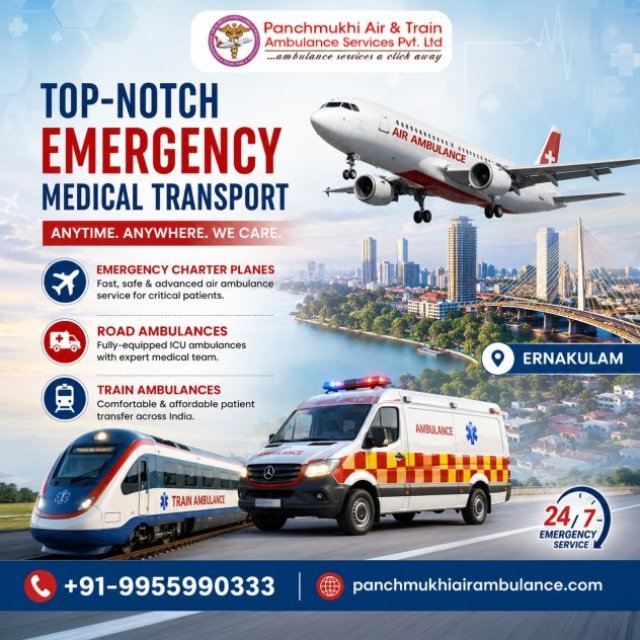 Panchmukhi Air Ambulance in Ernakulam - Swift and Safe Transfers 24/7