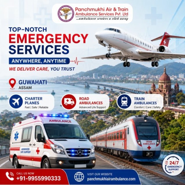 Panchmukhi Air Ambulance from Guwahati - Medical Care on Every Mile