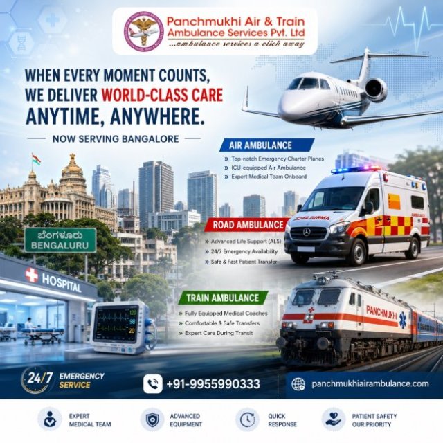 Panchmukhi Best Patient Shifting Ambulance in Bangalore- Medical Support You Can Trust