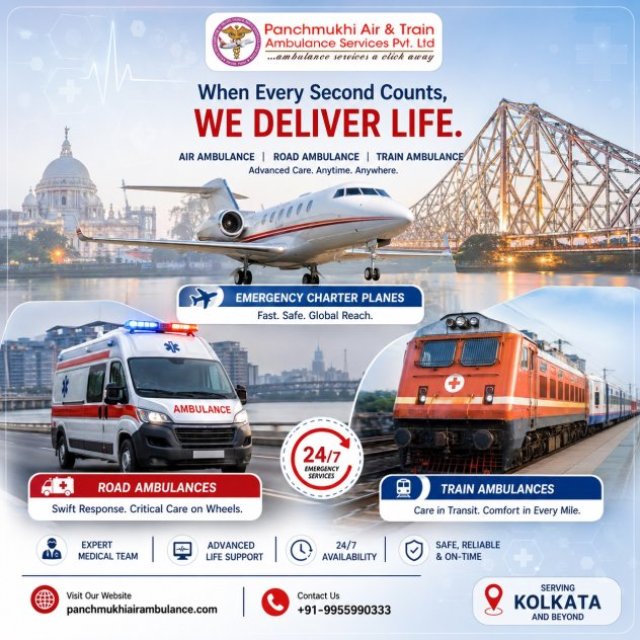 Panchmukhi High-Tech Air Ambulance with Medical Team from Kolkata