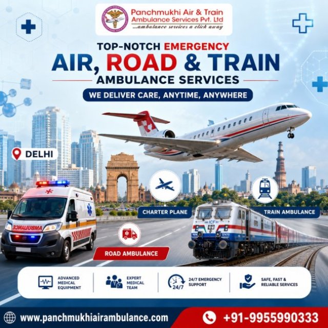 Transport Sick People to Other Cities Using Panchmukhi Air Ambulance Service in Delhi