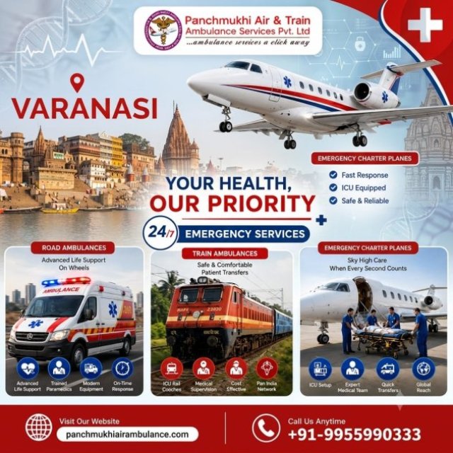 Panchmukhi Air Ambulance Service in Varanasi Is the Best Emergency Medical Transportation Service