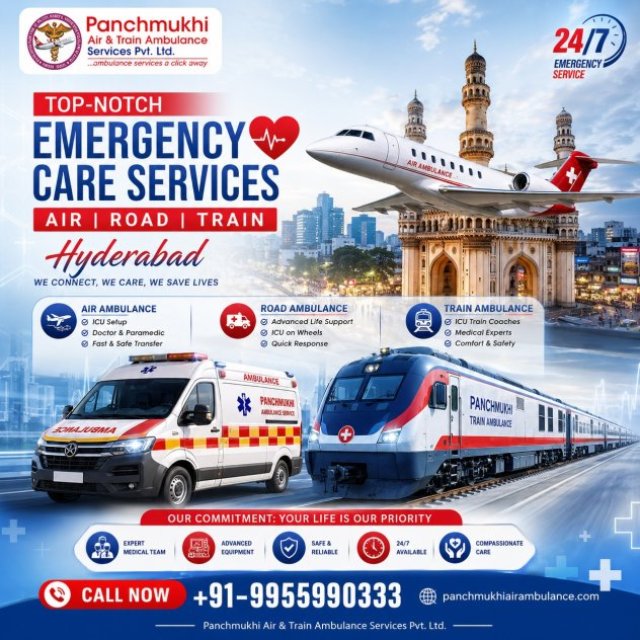 Get Panchmukhi Air Ambulance Service in Hyderabad for a Comfortable Transfer