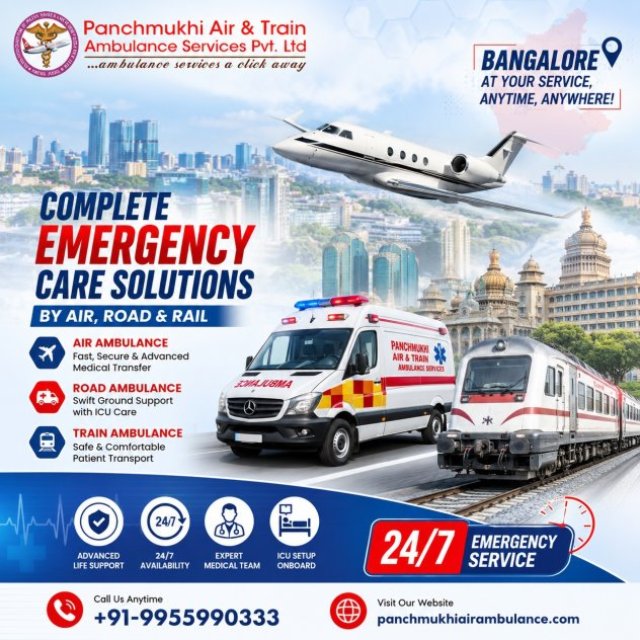 Panchmukhi Air and Train Ambulances in Bangalore Provide Reliable and Patient Care