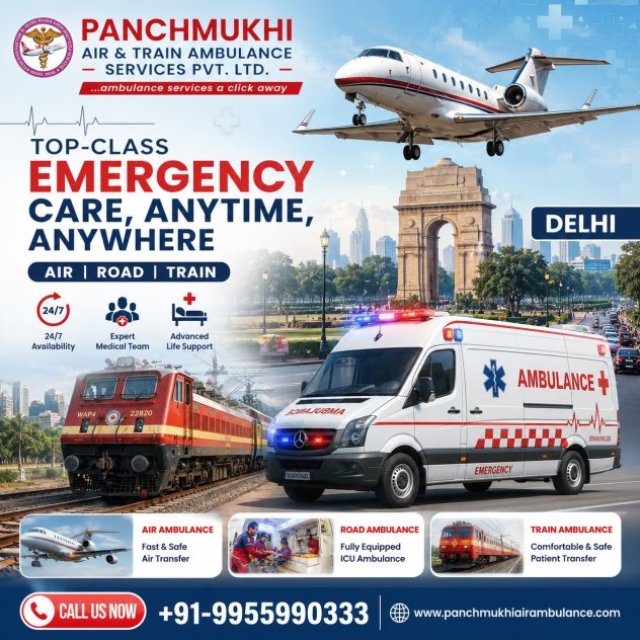 Panchmukhi Air Ambulance in Delhi | Reliable Emergency Medical Flight Services