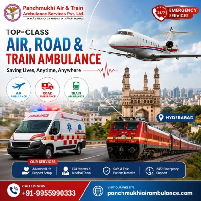 Use Panchmukhi Advanced Air Ambulance Service in Hyderabad for Critical Patient Transportation