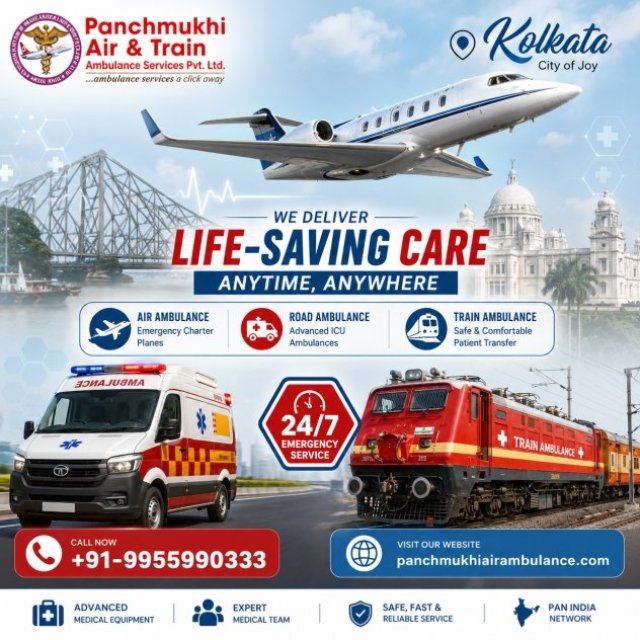 Panchmukhi Air and Train Ambulance Service in Kolkata at the Right Price