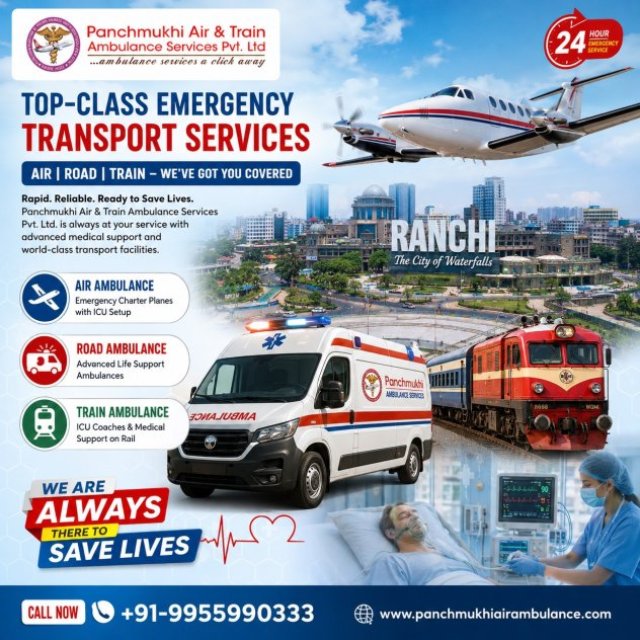 Take Advantage of the Latest Facilities by Choosing Panchmukhi Air Ambulance Service in Ranchi
