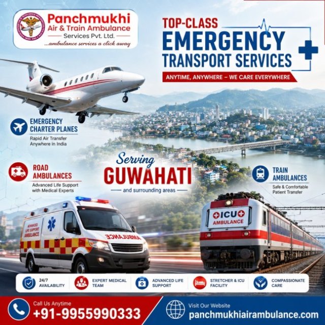 Trust Panchmukhi Air Ambulance Service in Guwahati for Your Safe Medical Transportation