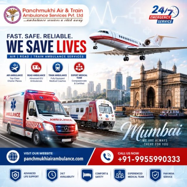 Panchmukhi Air Ambulance Service in Mumbai Provides Dedicated Medical Care