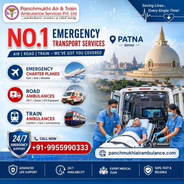 Panchmukhi Air Ambulance from Patna- Responsible for Safer Transfer