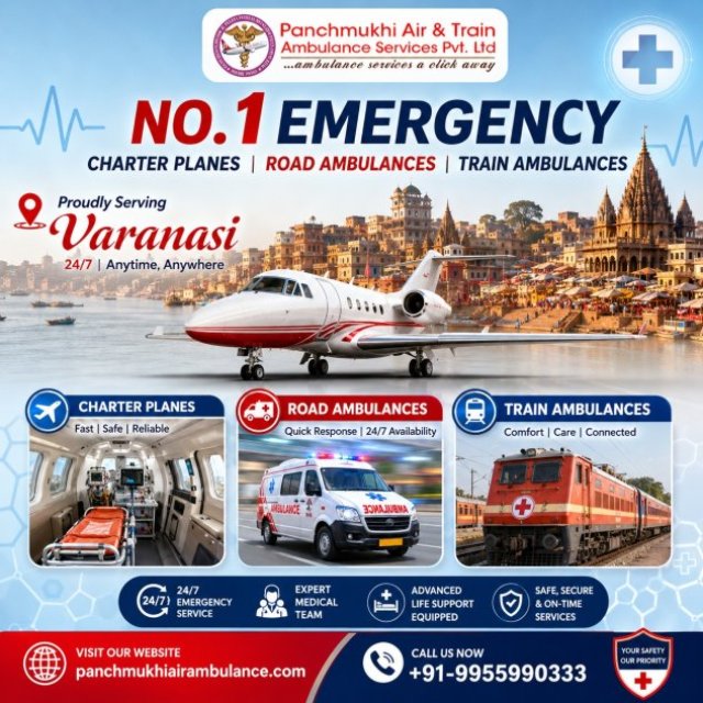 Panchmukhi Air Ambulance in Varanasi- Safe Transfer Arranged With Precautionary Measures