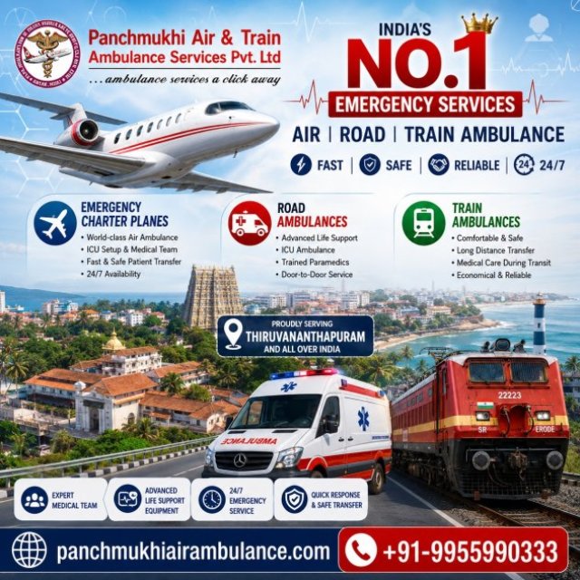 Panchmukhi Hi Tech Air Ambulance in Thiruvananthapuram- Medical Evacuation Arranged Without Chaos